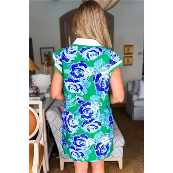 Printed Ruffled Sleeve Mini Dress - Picture 2 of 3